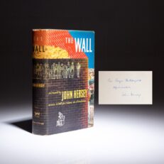 Signed first edition of The Wall by John Hersey.