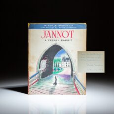 Signed edition of Jannot: A French Rabbit by Mireille Marokvia, with illustrations by Artur Marokvia.