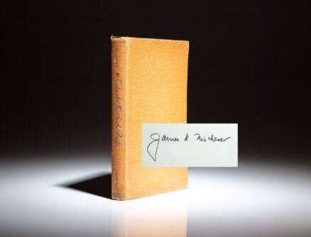 First edition, first printing of Tales of the South Pacific, signed by James A. Michener on a bookplate.