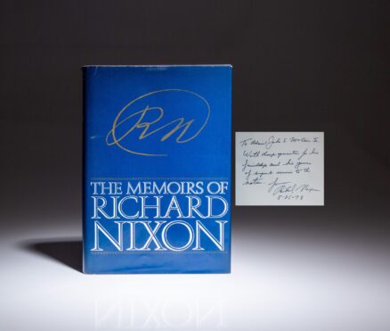 First edition of The Memoirs of Richard Nixon, inscribed by former President Nixon to Admiral John S. McCain, Jr., his Commander-in-Chief of Pacific Forces during the Vietnam War.