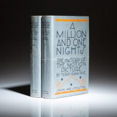 First edition of A Million and One Nights: A History of the Motion Picture by Terry Ramsaye, two volumes with scarce dust jackets.