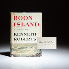 Signed presentation edition of Boon Island by Kenneth Roberts.