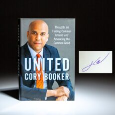 Signed by Senator Cory Booker, first printing of United: Thoughts on Finding Common Ground and Advancing the Common Good.