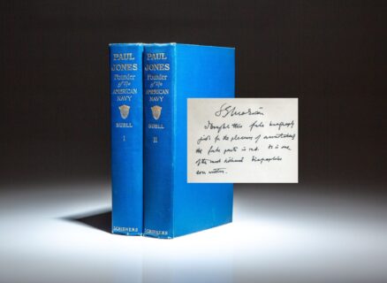 From the personal collection of Rear Admiral Samuel Eliot Morison, Ph.D., Paul Jones: Founder of the American Navy by Augustus C. Buell, inscribed and annotated by Morison.