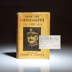 First edition of From the Mississippi to the Sea by Rear Admiral Robert E. Coontz, with signed inscription to Major Sophie Pearce Casey.