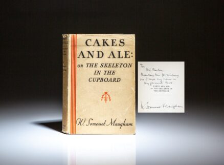 Signed first edition of Cakes and Ale by W. Somerset Maugham.