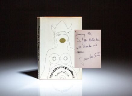 First edition of Mawrdew Czgowchwz by James McCourt, inscribed to poet John Hollander.