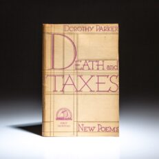 First edition of Death and Taxes by Dorothy Parker.