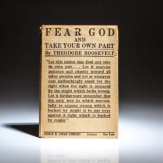 Second edition of Fear God and Take Your Own Part by Theodore Roosevelt.