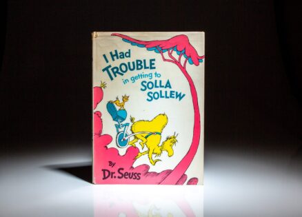 First edition of I Had Trouble in getting to Solla Sollew by Dr. Seuss, in the first state dust jacket.