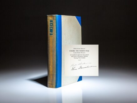 Deluxe limited edition of Under the North Pole, signed by Sir Hubert Wilkins and Lieutenant Commander Sloan Danenhower.