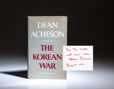 Signed first edition of The Korean War by Secretary of State Dean Acheson.