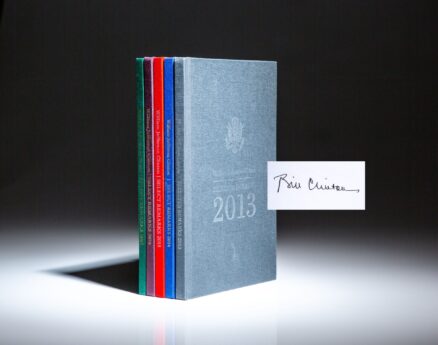 Limited edition of William Jefferson Clinton: Selected Remarks 2013 - 2017, signed by former President Clinton in the first volume.