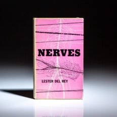 Scarce first edition of Nerves by Lester del Rey, in the publisher's first state dust jacket.