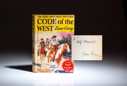 Signed first edition of Code of the West by Zane Grey.