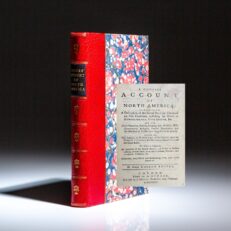 First edition of A Concise Account of North America by Major Robert Rogers, attractively rebound in a quarter red morocco binding.