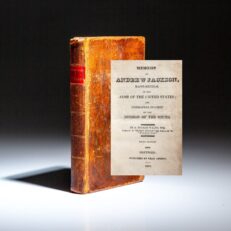 Third edition of Memoirs of Andrew Jackson, by S. Putnam Waldo.