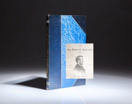 First edition of The One Hundredth Anniversary of the Birth of Abraham Lincoln, published in 1908.