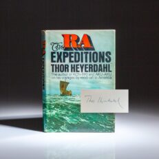 Signed first American edition of The RA Expeditions by Thor Heyerdahl.