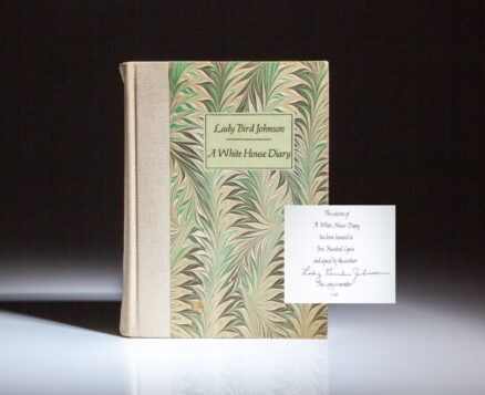 Signed limited edition of A White House Diary by Lady Bird Johnson, inscribed to Thomas G. Corcoran, advisor to President Franklin Roosevelt, architect of the New Deal and a friend to the Johnsons.