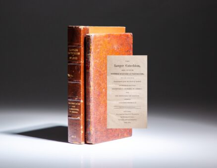 First American edition of The Larger Catechism, revised by Alexander M'Leod, in a custom slipcase.