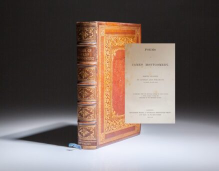 First edition thus of the Poems of James Montgomery, edited by Robert Aris Willmott, in a decorative binding.