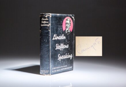 First edition of Lincoln Steffens Speaking, from the library of Hollywood actress and communist sympathizer, Dorothy Comingore.