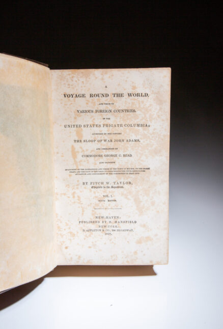 Early edition of A Voyage Round the World by Fitch W. Taylor.