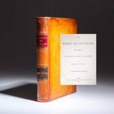 Publisher's Deluxe Edition of The Prince and the Pauper by Mark Twain, in full sheepskin.