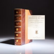 Seventh edition of Rowland Ward's Records of Big Game, bound by Bayntun in England. Compiled and edited by R. Lydekker and J.B. Burlace.