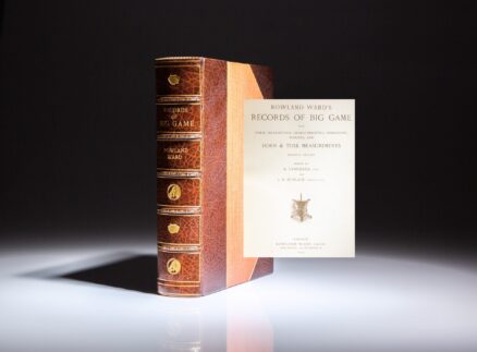 Seventh edition of Rowland Ward's Records of Big Game, bound by Bayntun in England. Compiled and edited by R. Lydekker and J.B. Burlace.