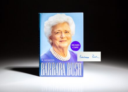 Signed first edition, first printing of Barbara Bush: A Memoir by First Lady Barbara Bush.