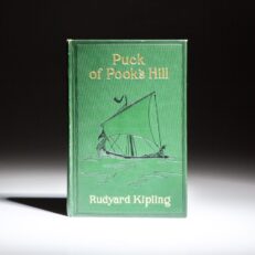 First edition of Puck of Pook's Hill by Rudyard Kipling, with illustrations by Arthur Rackham.