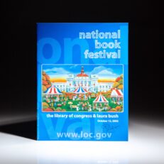 Program for the National Book Festival on October 12, 2002, signed by fourteen authors and illustrators in attendance.