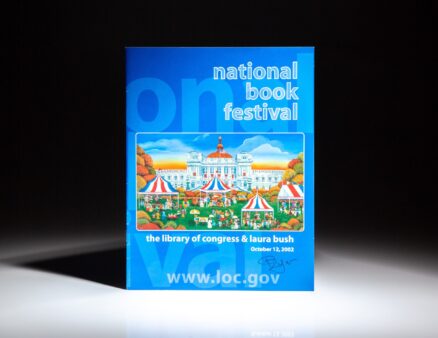 Program for the National Book Festival on October 12, 2002, signed by fourteen authors and illustrators in attendance.