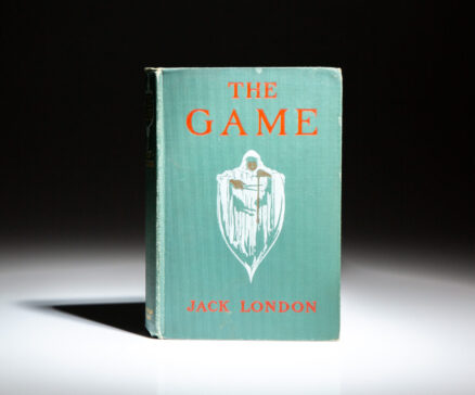 First edition of The Game by Jack London, with a laid-in birthday party invitation signed by the author's daughter, Becky London Fleming.