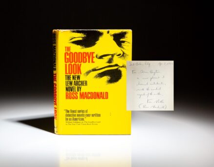 First edition, third printing of The Goodbye Look, inscribed by the author, Ross Macdonald.