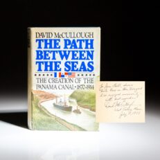 First edition of The Path between the Seas, signed twice by David McCullough.