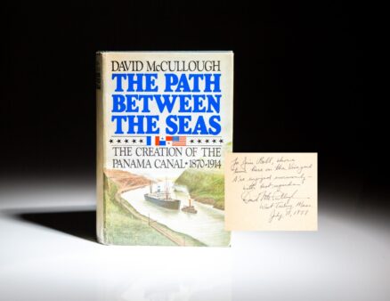 First edition of The Path between the Seas, signed twice by David McCullough.