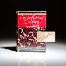 First edition, second printing of Cry, the Beloved Country by Alan Paton. From the library of Dorothy Comingore, Hollywood actress and star of Citizen Kane, later blacklisted for her communist sympathies.