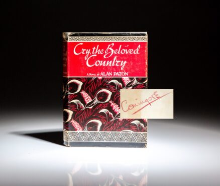 First edition, second printing of Cry, the Beloved Country by Alan Paton. From the library of Dorothy Comingore, Hollywood actress and star of Citizen Kane, later blacklisted for her communist sympathies.