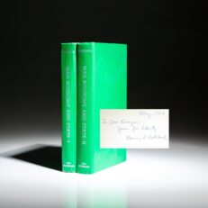 First edition, first printing of Man, Economy, and State: A Treatise on Economic Principles by Murray N. Rothbard, inscribed shortly after publication.