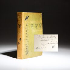 Signed first edition of Wild Animals I Have Known by Ernest Thompson Seton.