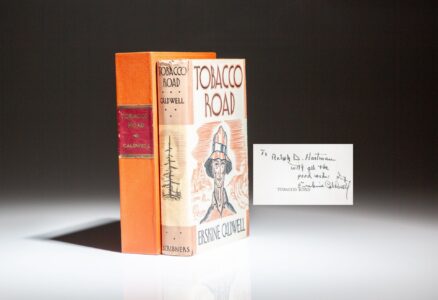 Signed first edition of Tobacco Road by Erskine Caldwell in publisher's dust jacket.