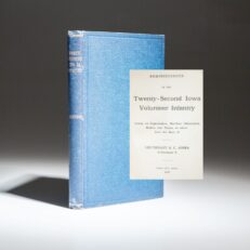 First edition of Reminiscences of the Twenty-Second Iowa Volunteer Infantry by Lieutenant S.C. Jones.