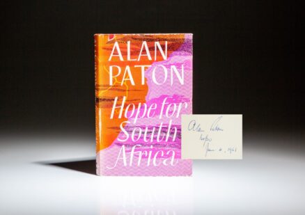 Signed first edition of Hope for South Africa by Alan Paton.