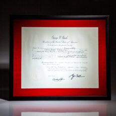 Presidential Appointment of Ambassador Edward J. Perkins as a Member of the Advisory Committee for Trade Policy and Negotiations, signed by President George W. Bush and Secretary of State Condoleezza Rice. Document is dated September 20, 2007.