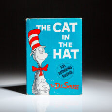 First trade edition of The Cat in the Hat by Dr. Seuss, in first state dust jacket.