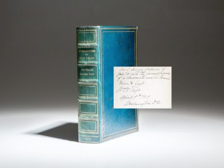 Recollections of Full Years by Helen Herron Taft, inscribed by former President William Howard Taft to a Yale Classmate.