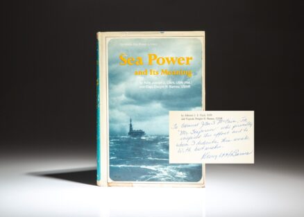 Inscribed to Admiral John S. McCain, Jr., first edition of Sea Power and Its Meaning by Admiral J.J. Clark and Captain Dwight H. Barnes.